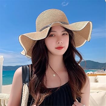 Amazon | [Lhyxuuk] 折り畳み帽子UVカット 紫外線対策 麦わら